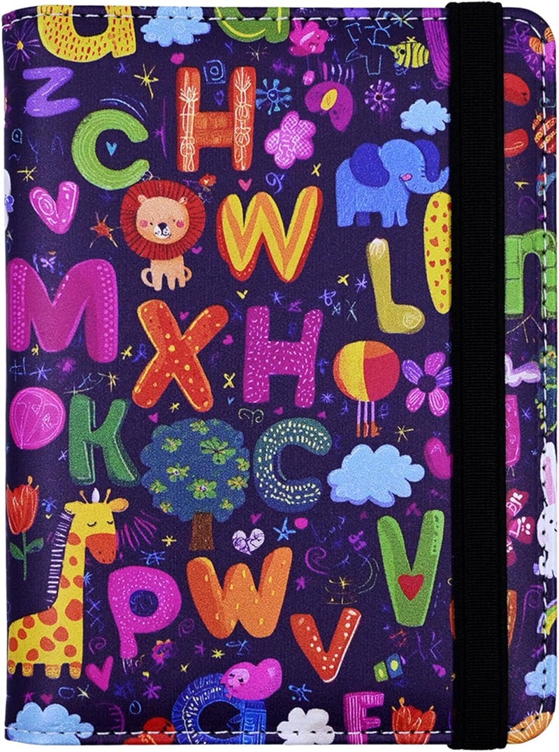 bassyil Passport Holder for Women and Men PU Leather Passport Cover for Travel (Alphabet) - Image 1